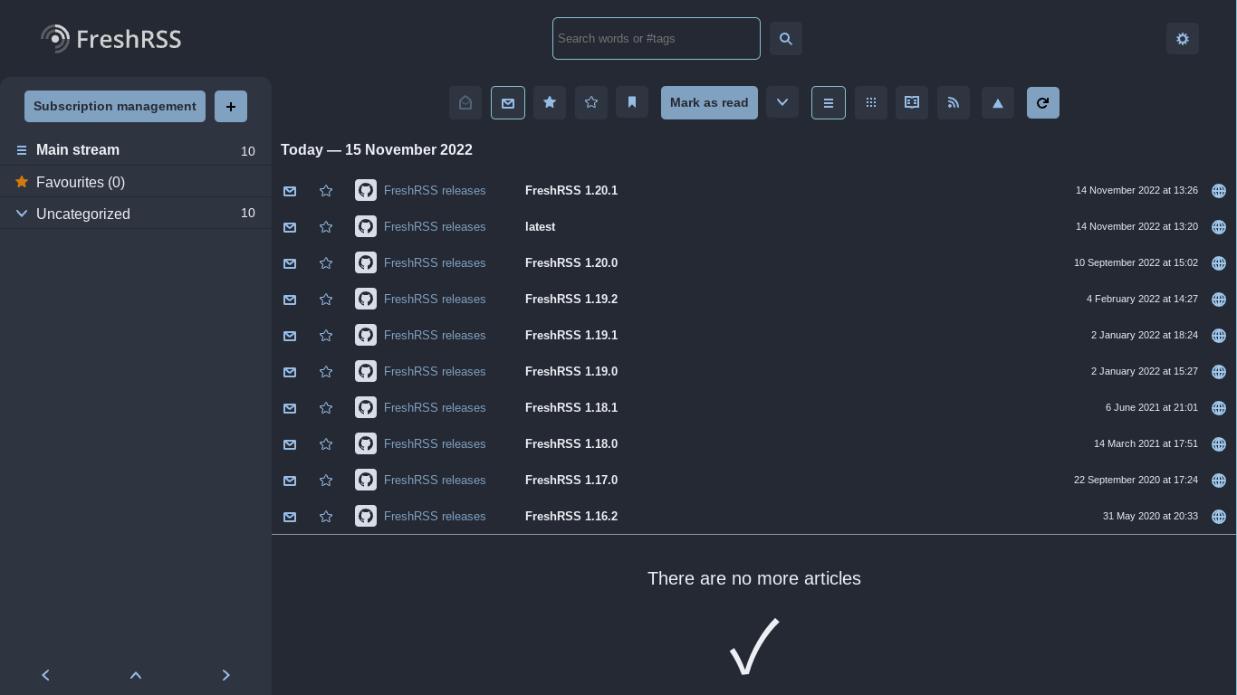 Freshrss Screenshot